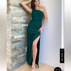 Lulus green bridesmaid dress
